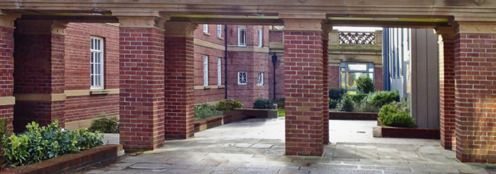 Courtyard image at Edge Hill University